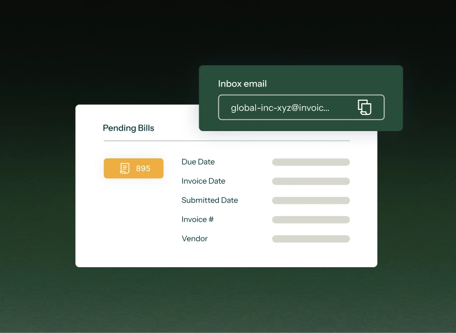 Screenshot bill management - Accounts Payable