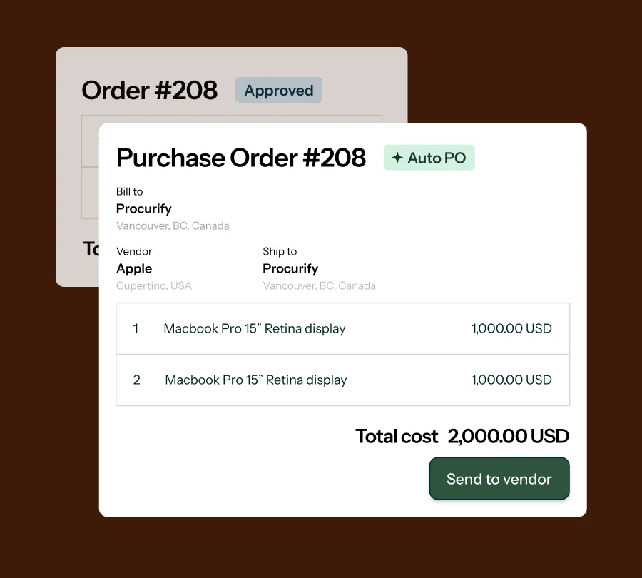 Procurify purchase order account coding