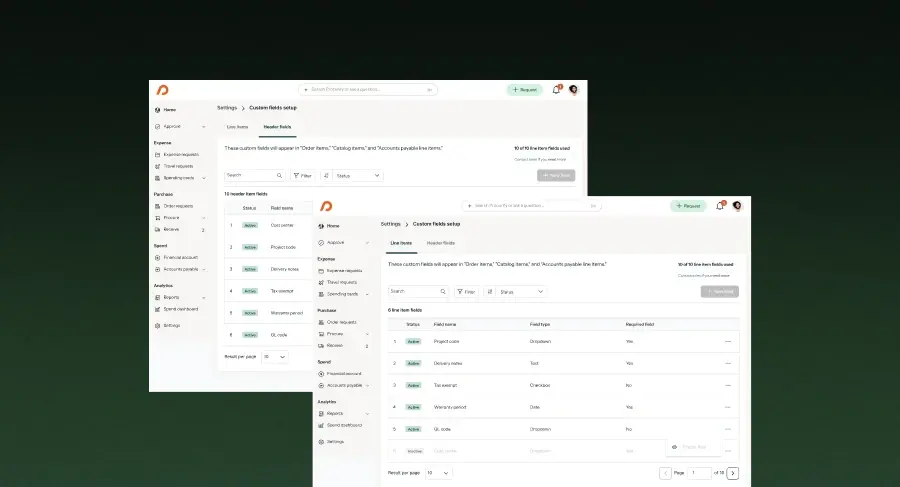 Procurify Product Launch - Custom Fields